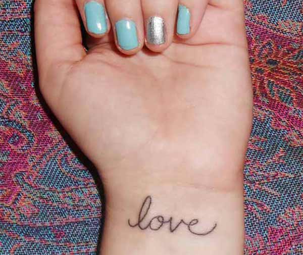 wrist love tattoos