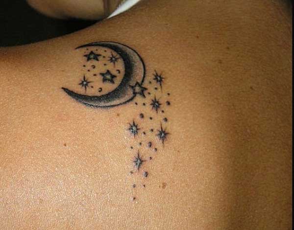 women moon tattoos