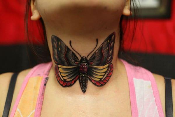 girl neck tattoos