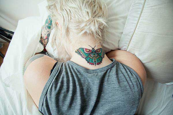 girly neck tattoos