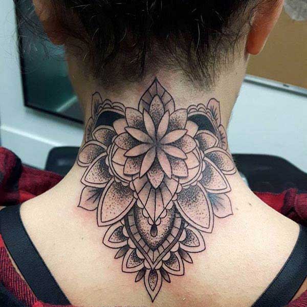 beautiful neck tattoos
