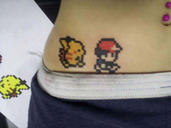 Pokemon tatto on the back