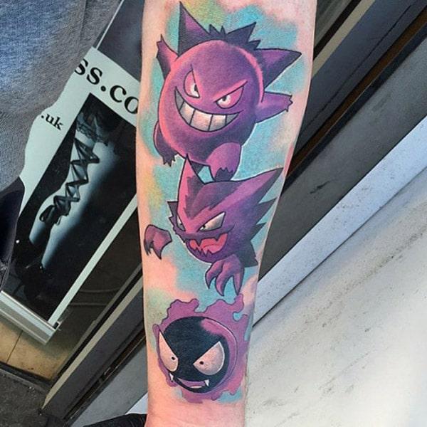 Multiple Pokemon Tattos on the hand