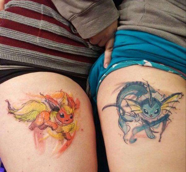 Matching Lovers Pokemon tatoos