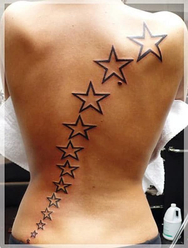 star tattoo on back