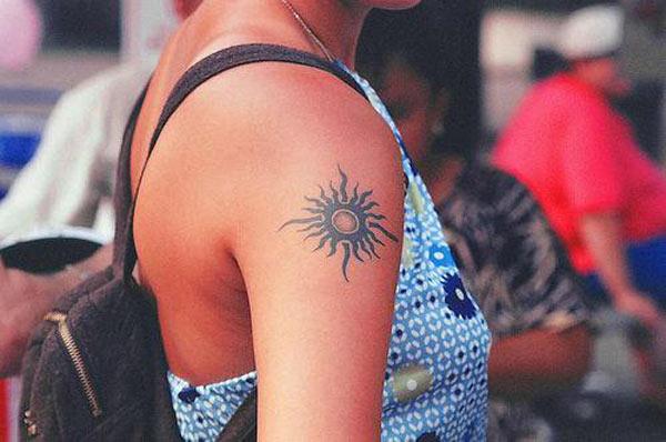 sun tattoos for girls