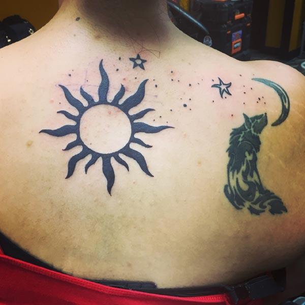 sun design tattoo