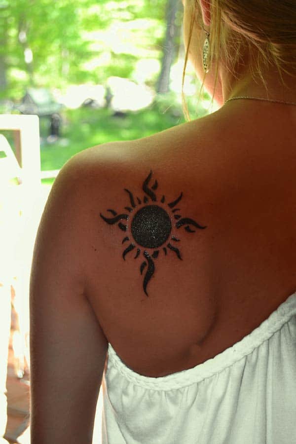 sun tattoo pic