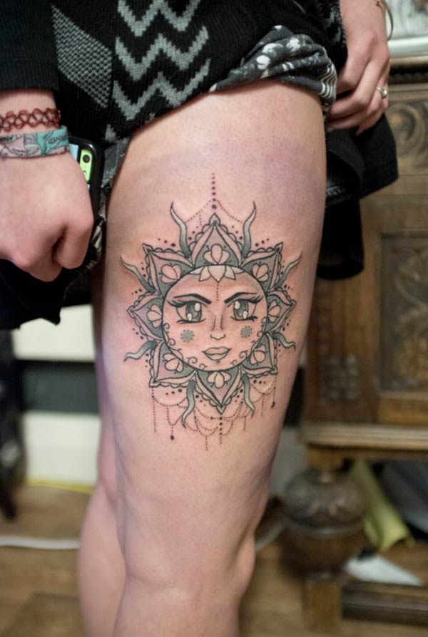 female sun tattoos