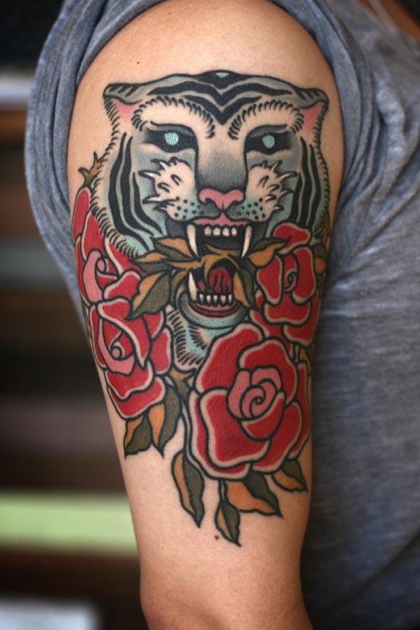 tiger tattoo on arm