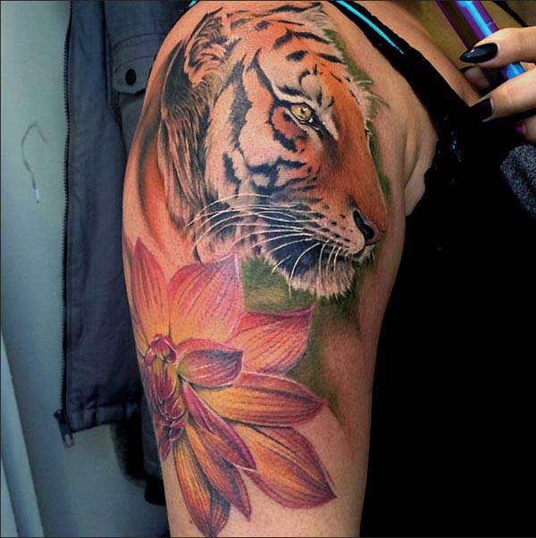 female tiger tattoos