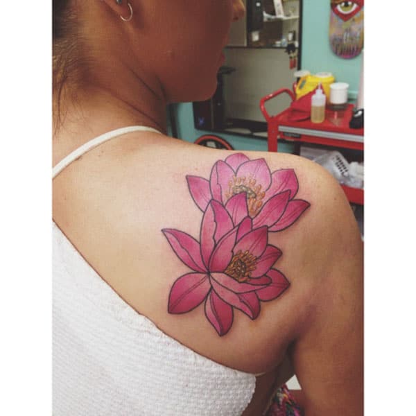 lotus flower tattoos for females