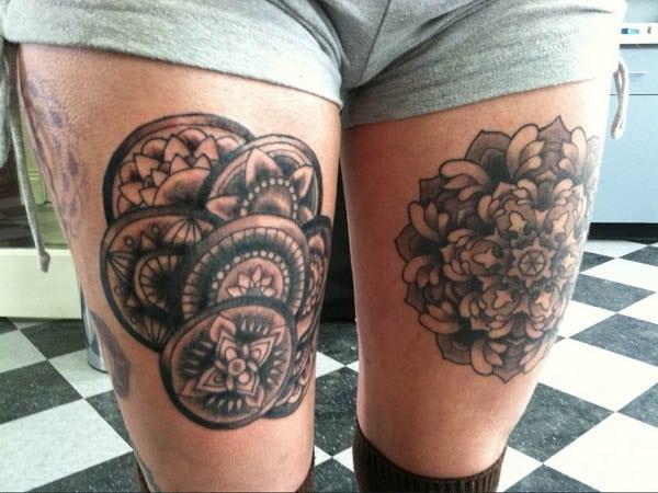 mandala flower tattoos
