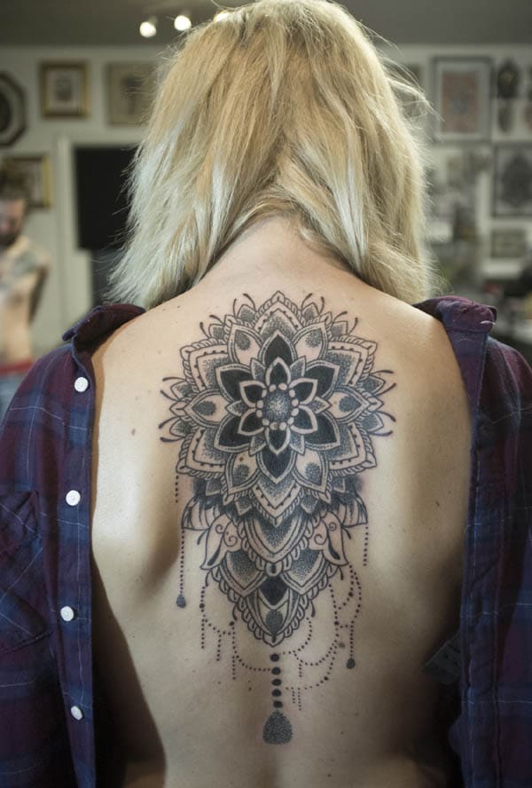 back mandala tattoos