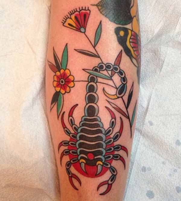 colorful scorpion tattoos