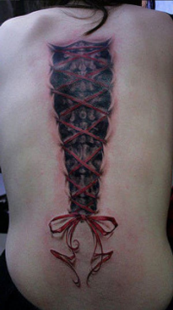 female spine tattoo designs