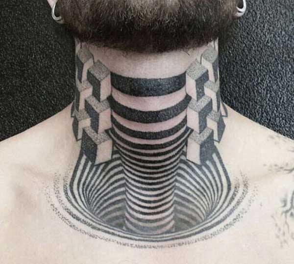 neck 3d tattoos
