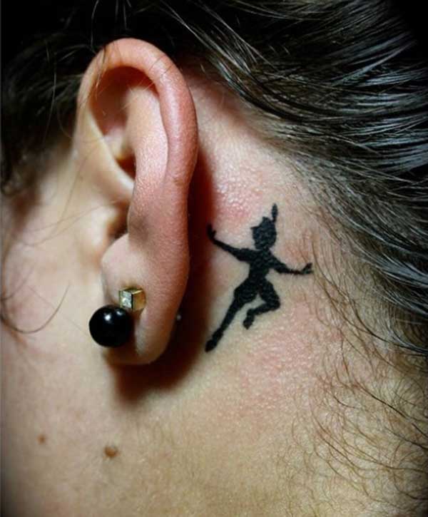 fairy behind the ear tattoos