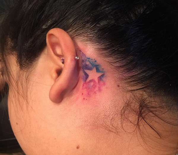 best behind the ear tattood