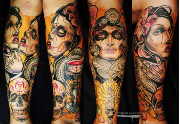 Day of dead tattoos