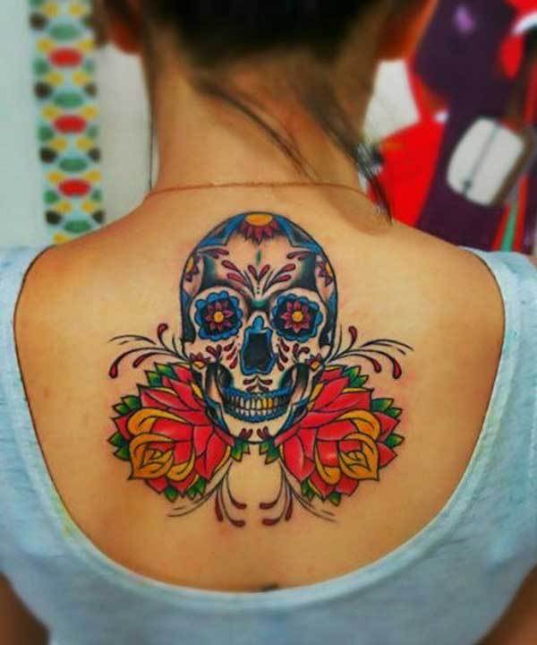 Life and day of dead tattoos