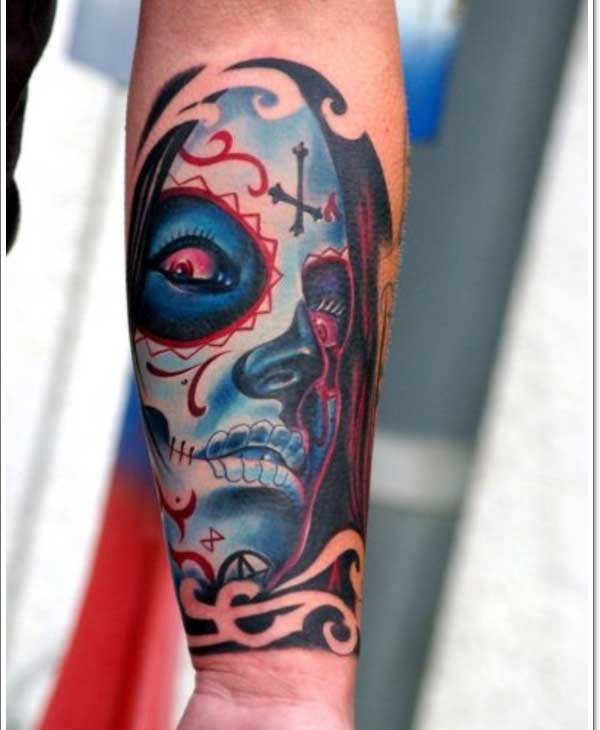 cool day of dead tattoos