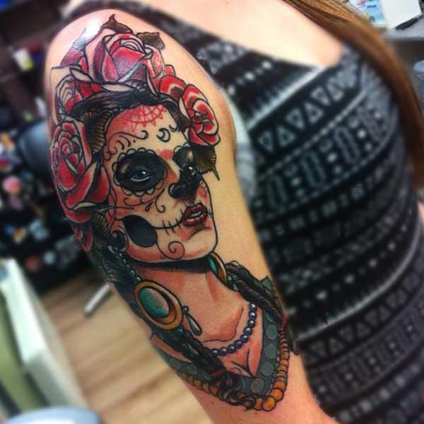 girly day of the dead tattoos