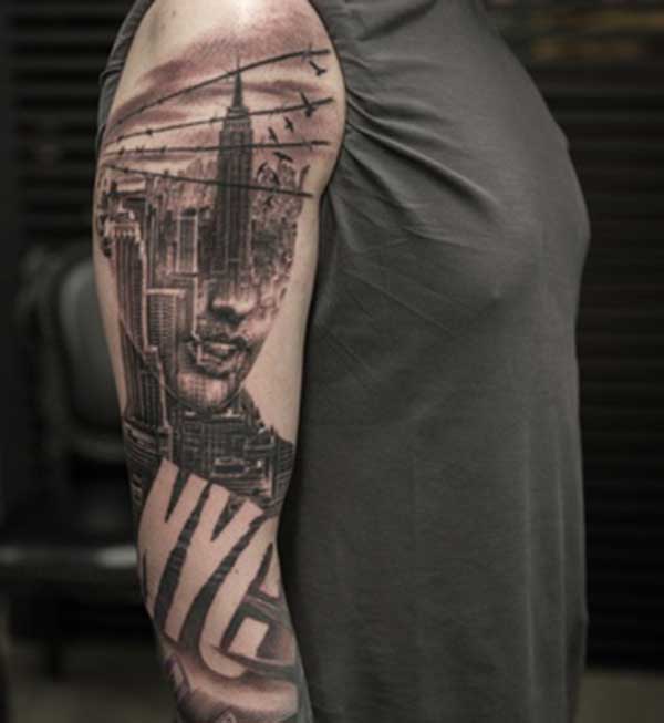 cool half sleeve tattoo for men