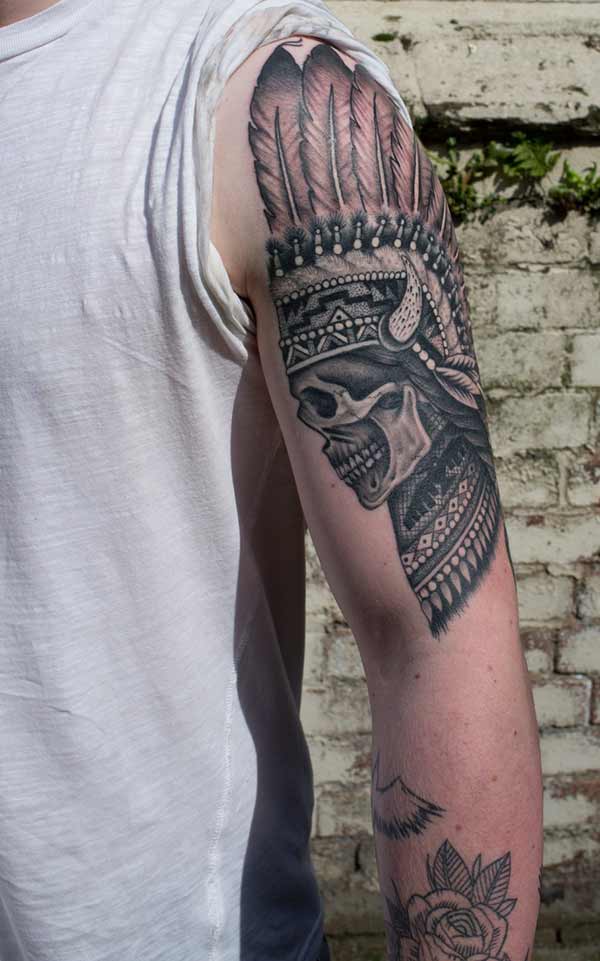 Native half sleeve tattoo for men