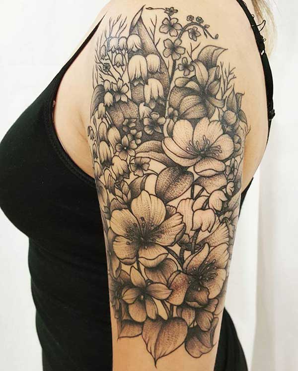 awesome half sleeve tattoo for women