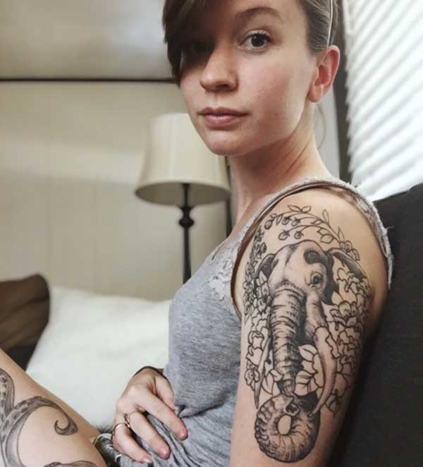 half sleeve tattoos for women elephant