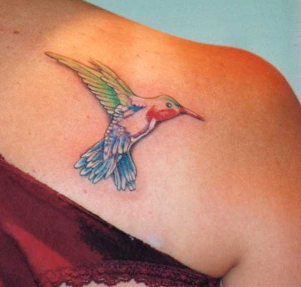 simple hummingbird tattoos