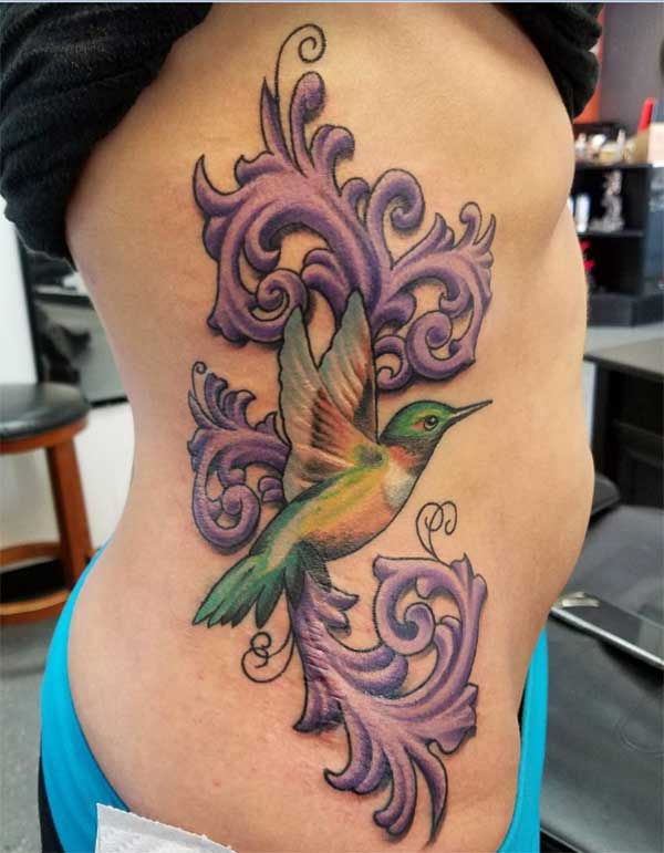 Side Hummingbird Tattoos