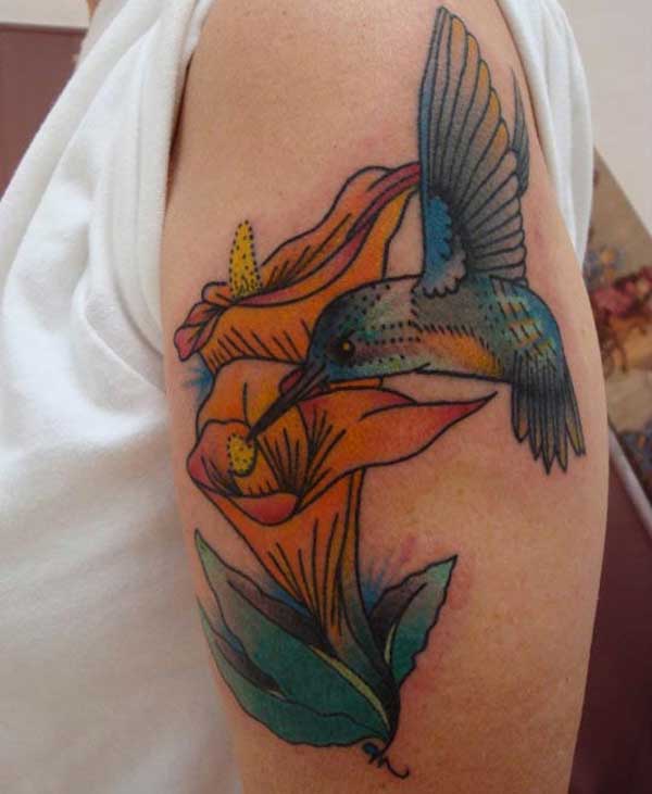 arm hummingbird tattoos