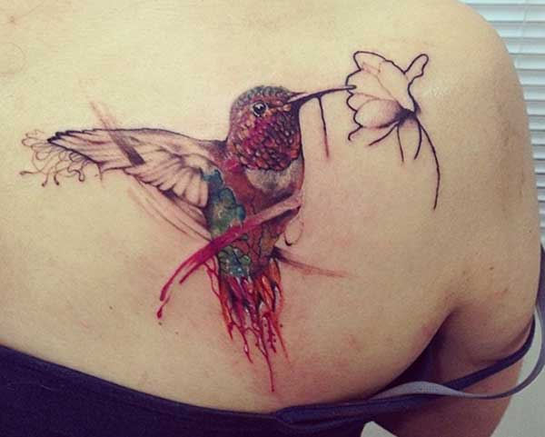 lovely hummingbird tattoos