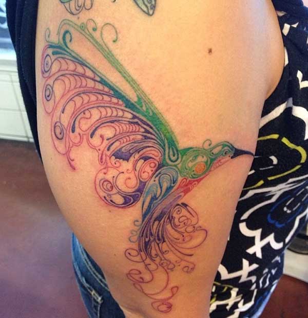 beautiful hummingbird tattoos