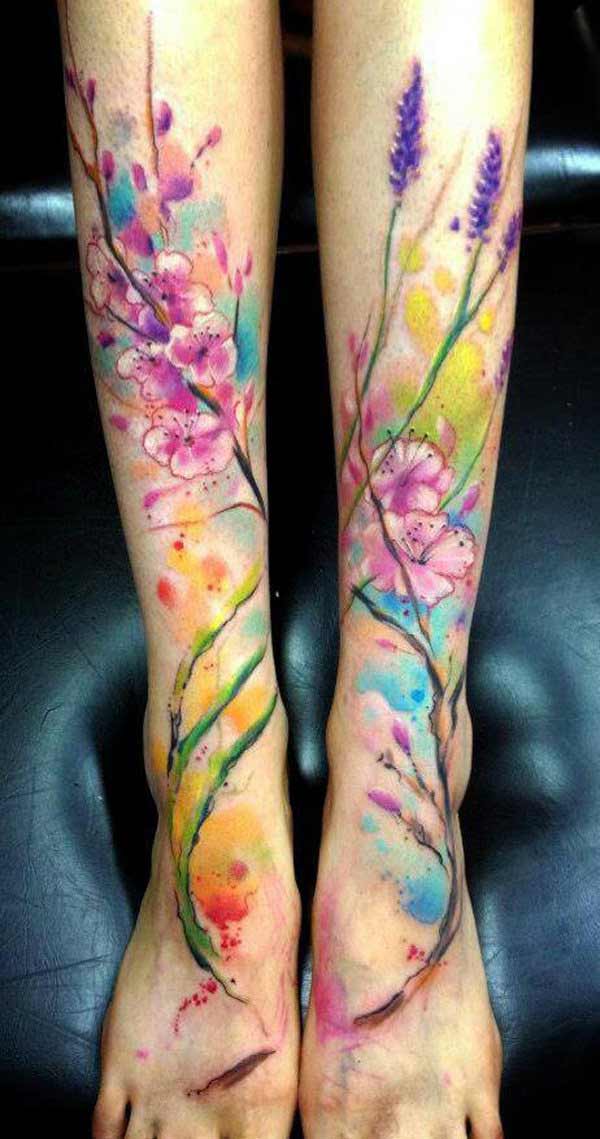 beautiful leg tattoos