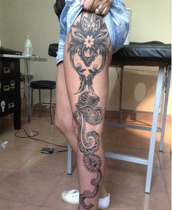 female leg tattoos