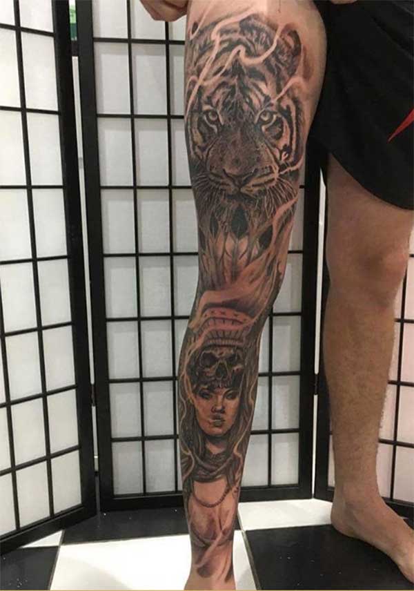 men leg tattoos