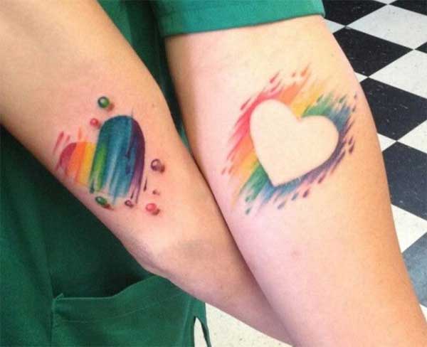 matching love tattoos