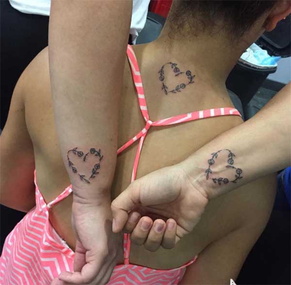 matching tattoos friends