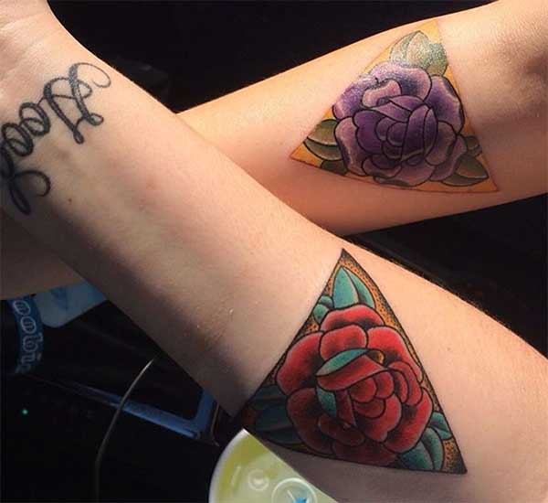 flower matching tattoos