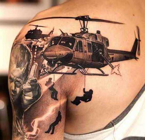 military design tattoos