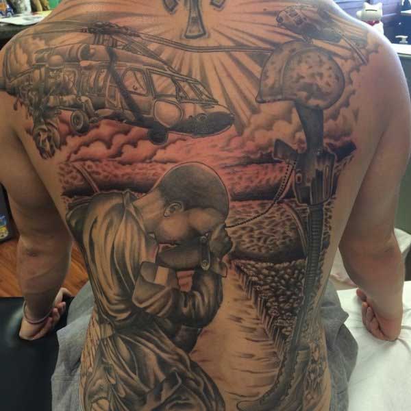 full back military tattoos
