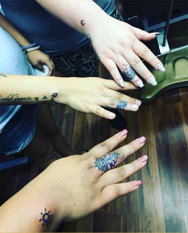 matching ring finger tattoos