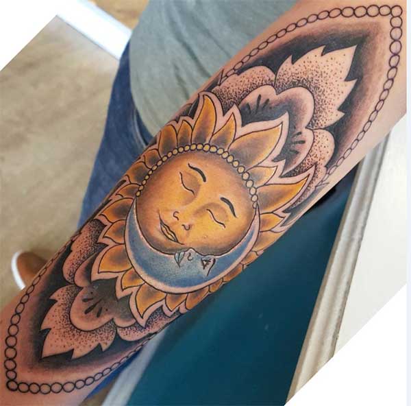 amazing sun and moon tattoos