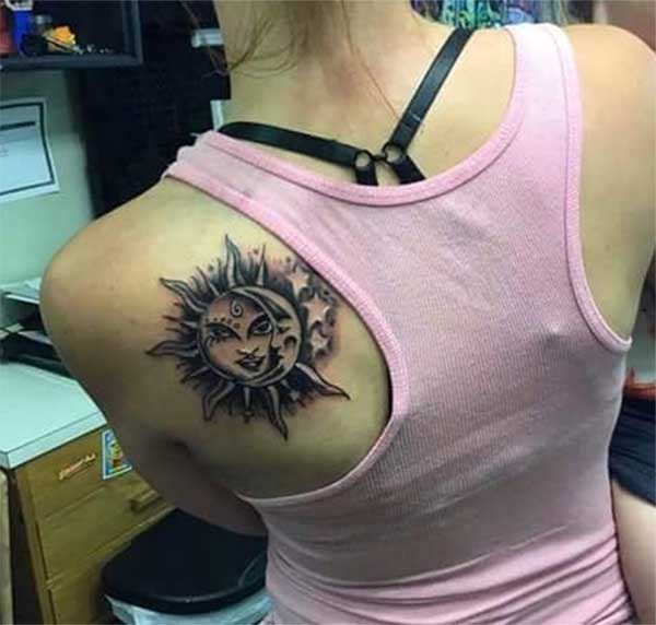 tattoos sun and moon