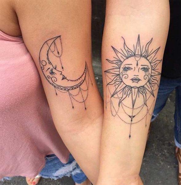 Best 24 Sun and Moon Tattoos Design Idea For Men and Women - Tattoos Ideas