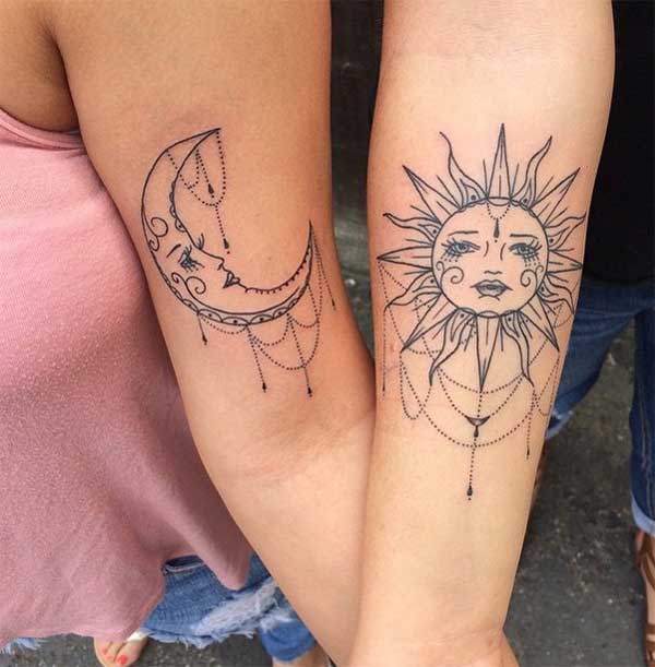 sun and moon tattoo ideas