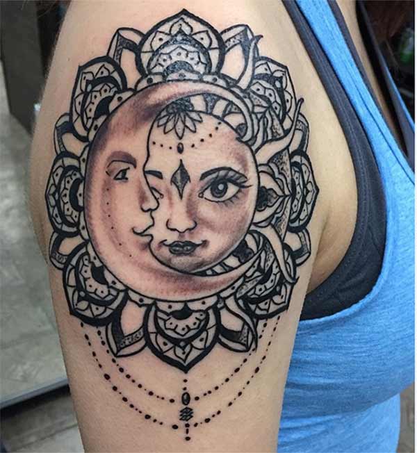 sun and moon tattoo designs